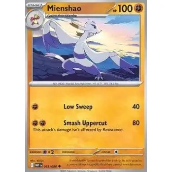 Sběratelská karetní hra Pokémon WHT 053/086 Mienshao - White Flare Stav: Near Mint, Verze: REVERSE HOLO