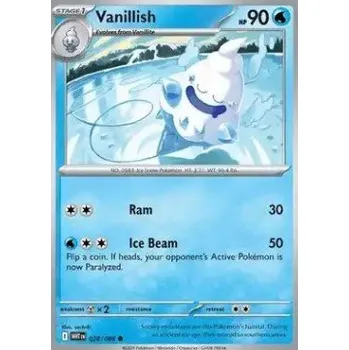 Sběratelská karetní hra Pokémon WHT 028/086 Vanillish - White Flare Stav: Near Mint, Verze: NORMAL