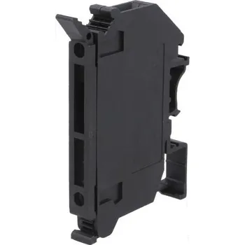 Elektrická zásuvka DEGSON ELECTRONICS Zásuvka válcové pojistky 5x20mm na přípojnici DIN 6,3A černá