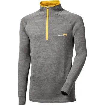 Pánské termoprádlo Progress MB TRZ pánský termo rolák s krátkým zipem tm.šedá/kari Velikost: XL