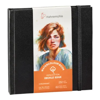 Blok Akvarelová kniha HHM Deckle Edge 100% bavlna 14x14 cm (Akvarelová kniha HHM Deckle Edge 100% bavlna 14x14 cm)