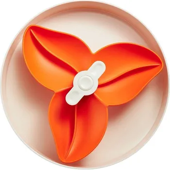 Miska pro psa PetDreamHouse zpomalovací miska Spin Bougainvillea – oranžová