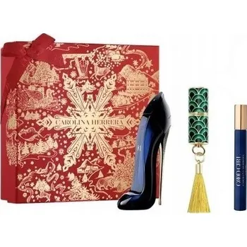 Dámský parfém Carolina Herrera Carolina Herrera Good Girl SET: Parfumovaná voda 80ml + Parfumovaná voda 10ml + Rtěnka Fabulous Kiss 741 Nude Supreme 1g Pre ženy Parfémovaná voda