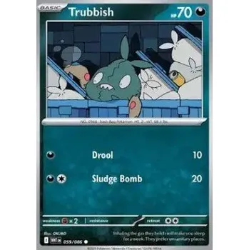 Sběratelská karetní hra Pokémon WHT 059/086 Trubbish - White Flare Stav: Near Mint, Verze: NORMAL