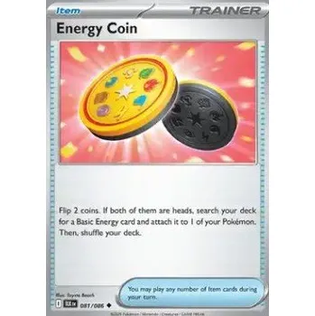 Volný čas Pokémon BLK 081/086 Energy Coin - Black Bolt Stav: Near Mint, Verze: NORMAL