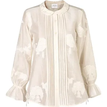 Dámská košile Košile TORI z bavlny a hedvábí L / Hedvábí / Bílé