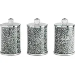 Sada tří nádob VENTOSA 04 zelená / stříbrná (3 ks)