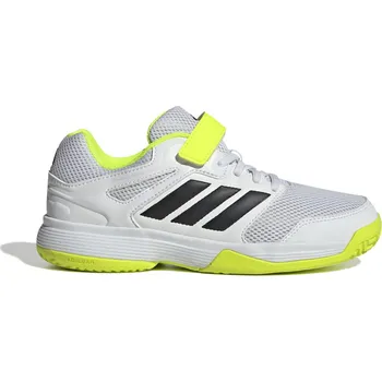 Dívčí tenisky Dětské Sálové boty ADIDAS SPEEDCOURT K VELCRO JR1680 – Bílá 35 1/2