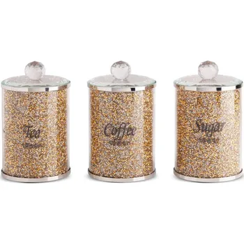 Vánoční ozdoba Sada tří nádob VENTOSA 03 zlatá / stříbrná (3 ks)