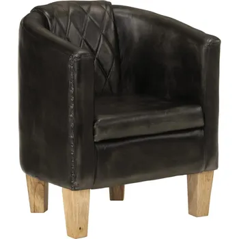 Křeslo zahrada-XL Klubové křeslo šedé pravá kůže 359641