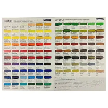 Olejová barva Vzorník olejových barev Schmincke Mussini (Vzorník olejových barev Schmincke Mussini)