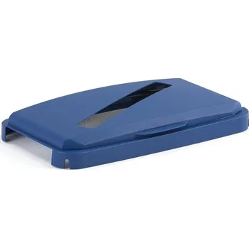 Odpadkový koš Víko na odpadkový koš Oliver 60 l, na papír, sklápěcí, modré