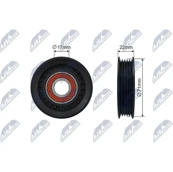 Napínací kladka, žebrovaný klínový řemen NTY RNK-FR-057