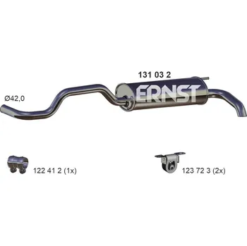 Tlumič výfuku Zadní tlumič výfuku ERNST 131032