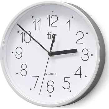 Hodiny Nástěnné hodiny, plastové, bílé, ø 225 mm