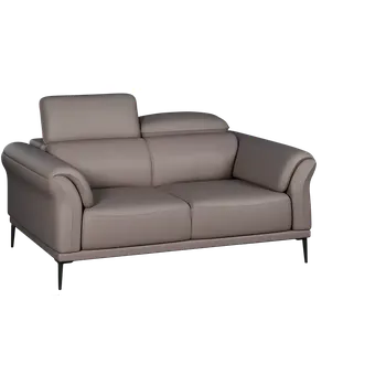 Sedací souprava RIVIERA - 2, 2-místná sedací souprava, koženka šedá