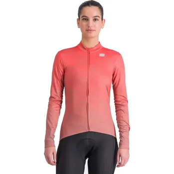 cyklistický dres Dámský cyklistický dres s dlouhým rukávem SPORTFUL-Rocket w thermal jersey, pompelmo pink Mix XL