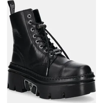Pánská zimní obuv Kožené workery New Rock Crust Negro, Reactor Negro E14 Casco Con Lateral M.WALL083CCT.S11 černá 99X, EUR 36