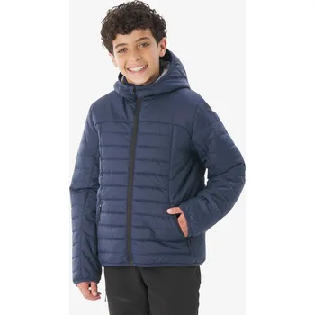 QUECHUA Dětská zimní prošívaná turistická bunda MH 100 10 LET MODRÁ