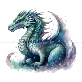 Látkový panel - Drak- DIN-14 Velikost: 20x20cm, Materiál: Kočárkovina