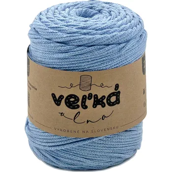 Příze VEĽKÁvlna VEL'KÁ vlna bavlněná šňůra na háčkování 2mm Pomněnka