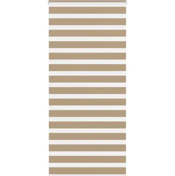 Stavebniny vidaXL Zebra roleta 105x200cm šířka látky 100,9cm polyester [4014782] Barva: sand brown