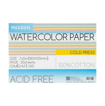 Akvarelový blok Meeden 100% bavlna 12,5x18cm Cold Pressed