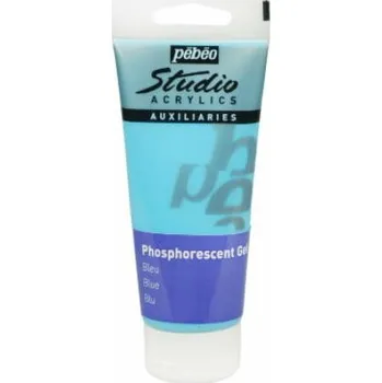 Výtvarná barva Fosforeskující barva Pébéo 100ml – modrá