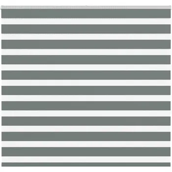 Roleta vidaXL Zebra roleta 155x150cm šířka látky 150,9cm polyester [4014766] Barva: Tmavě šedá