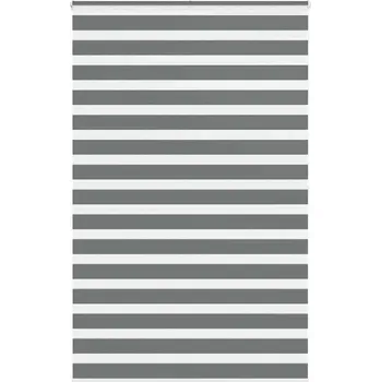 Roleta vidaXL Zebra roleta šířka látky 135,9 cm polyester [4014789] Barva: Tmavě šedá