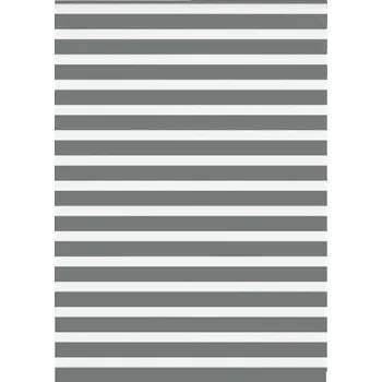 Roleta vidaXL Zebra roleta 155x200 cm šířka látky 150,9 cm polyester [4014792] Barva: Tmavě šedá