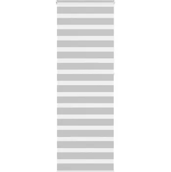 Roleta vidaXL Zebra roleta 80x230 cm šířka látky 75,9 cm polyester [4014179] Barva: světle šedá