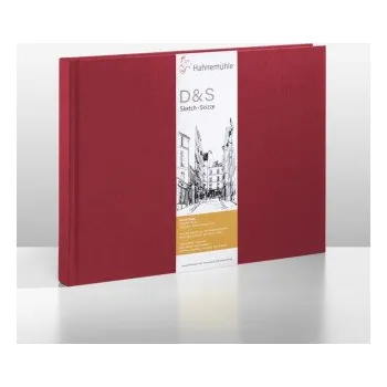 Výtvarný papír Skicovací kniha Hahnemühle D&S A5 landscape červená