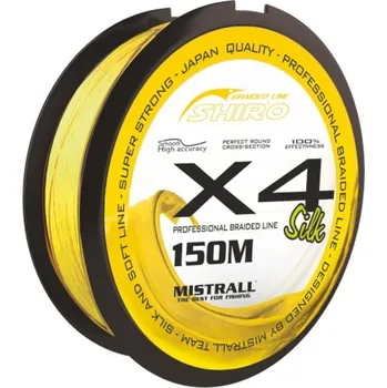 Šňůra Mistrall Shiro Braided Line X4 150m 0,08mm/4,35kg Fluo