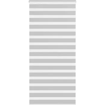 Roleta vidaXL Zebra roleta 115x230 cm šířka látky 110,9 cm polyester [4014810] Barva: světle šedá