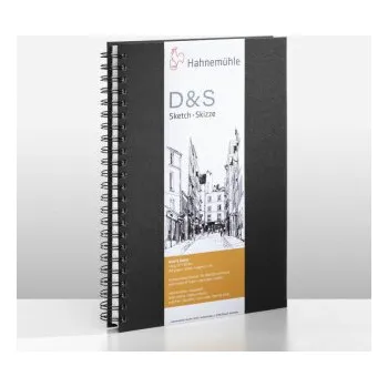 Blok Spirálový blok Hahnemühle D&S A5 portrait černý