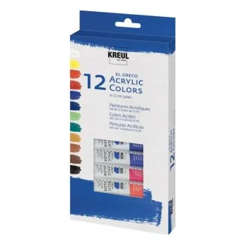Výtvarná barva Sada akrylových barev El Greco 12x12ml