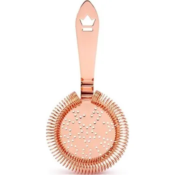 Nerezový strainer Hawthorne Antique Cocktail Kingdom bez úchytů v měděném provedení