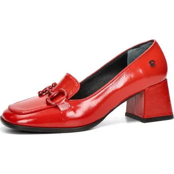 Dámské polobotky ETIMEĒ dámské kožené polobotky - červené