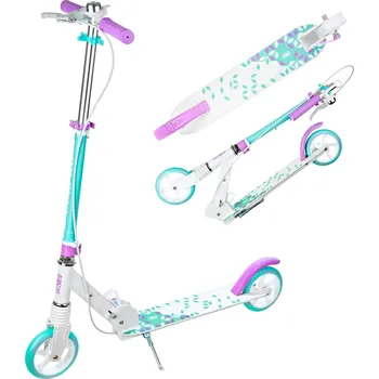 Koloběžka RAVEN Skládací koloběžka Raven Marita 145mm s ruční brzdou a odpružením BÍLÁ|FIALOVÁ|ZELENÁ