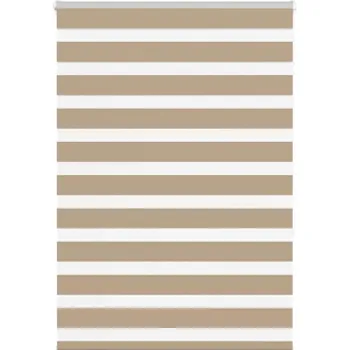 Roleta vidaXL Zebra roleta 105x150 cm šířka látky 100,9 cm polyester [4014132] Barva: sand brown