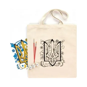 kreativní sada Bavlněná taška s motivem pro pomalování 38x42cm – Trojzubec