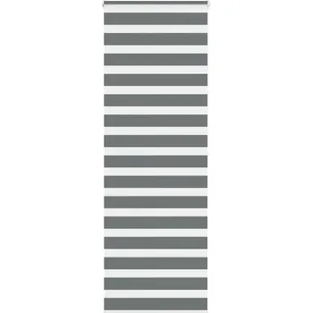 Stavebniny vidaXL Zebra roleta 90x200 cm šířka látky 85,9 cm polyester [4014779] Barva: Tmavě šedá