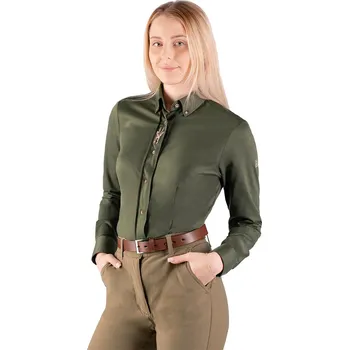 Dámská košile TAGART Dámská lovecká košile Tagart Koziołek Tmavě Zelená s výšivkou 3XL ZELENÁ