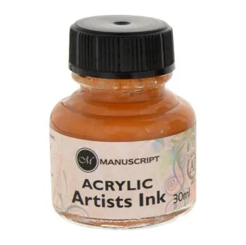 Umělecký štětec Kaligrafický inkoust Manuscript 30ml – zlatý