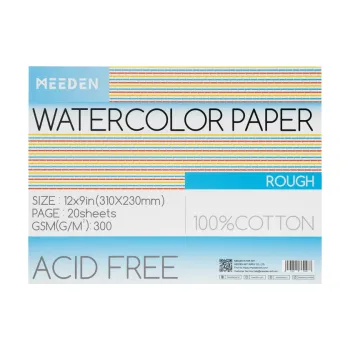 Výtvarný papír Akvarelový blok Meeden 100% bavlna 23x31cm Rough