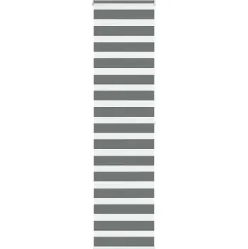 Roleta vidaXL Zebra roleta šířka látky 65,9 cm polyester [4014775] Barva: Tmavě šedá