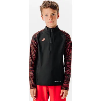 Dámská mikina KIPSTA Dětská mikina se zipem u krku Club Wavy 10 LET RŮŽOVÁ|ČERNÁ|ČERVENÁ