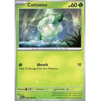 Karetní hra Pokémon WHT 004/086 Cottonee - White Flare Stav: Near Mint, Verze: POKÉBALL REVERSE HOLO