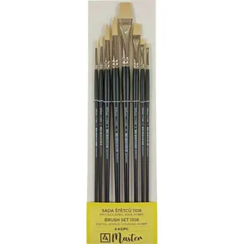 Umělecký štětec Sada štětců Master 1108 dlouhá rukojeť 8ks